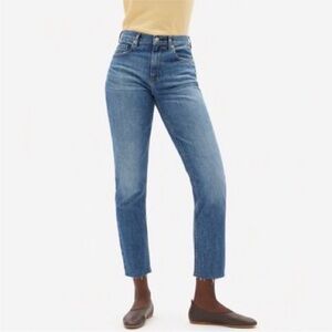 Everlane Original Cheeky Jean organic cotton 30 R high rise waist medium wash